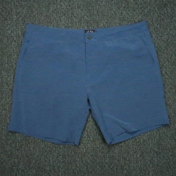 Faherty All Day Shorts Mens 42 Blue Chino‎ Stretch Zip Pocket Lightweight