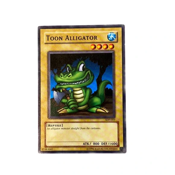 Yu-Gi-Oh! Trading Card Yellow Toon Alligator SDP-009 1st Edition Card