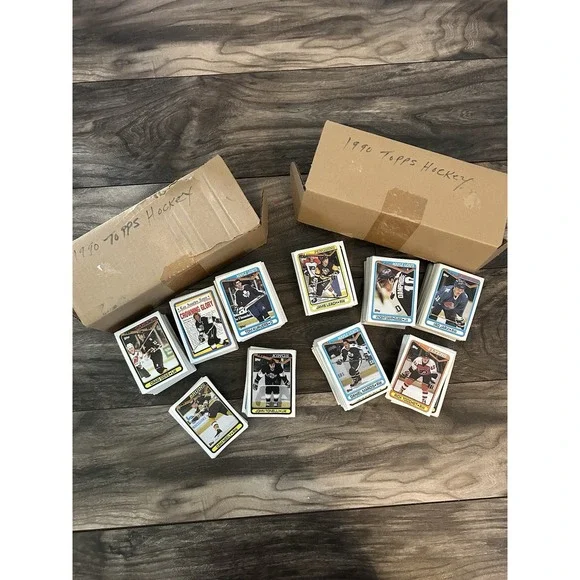 Hockey Cards Lot Box 1990's Commons Tops Vintage‎ Card Set