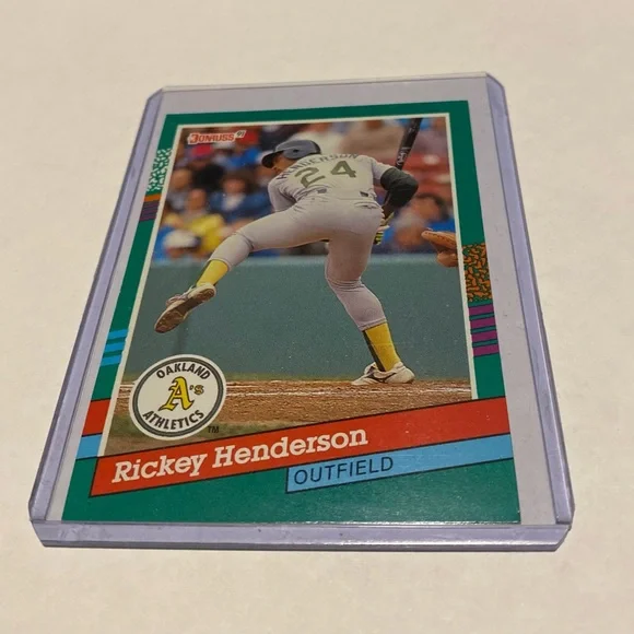 Rickey Henderson Donruss Baseball Card # 648 Oakland Athletics Vintage