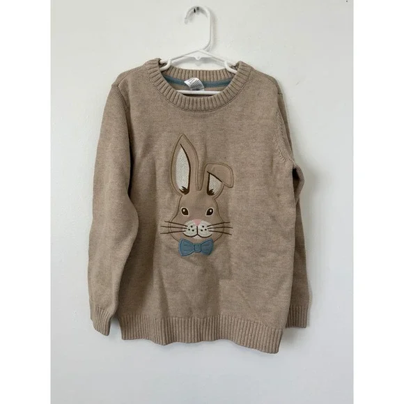 Gymboree Little Boys Easter Bunny Sweater – Tan – Size 8 – NWT