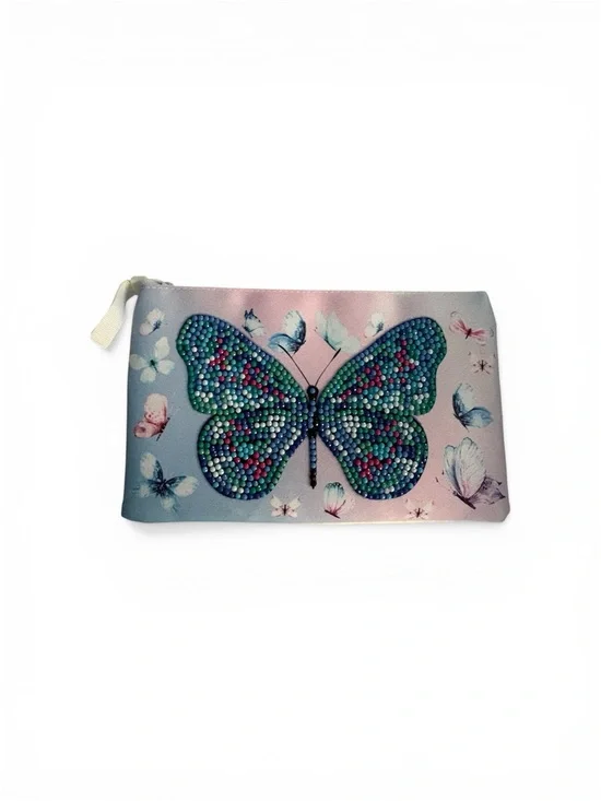 Butterfly Diamond Art Cosmetic Pouch