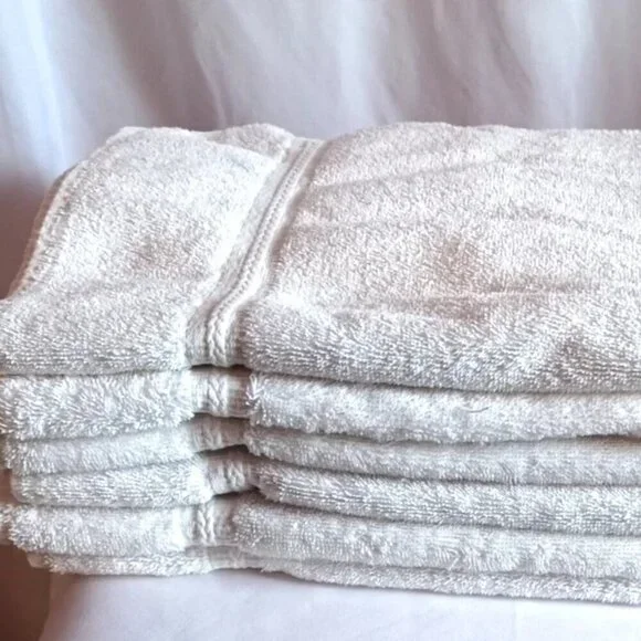 Lot of (6) Charisma White Hand Towel Cotton Size 18 x 28