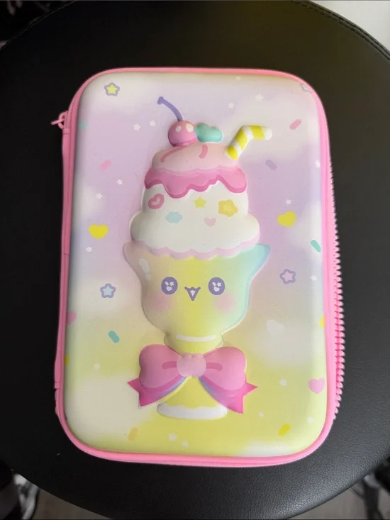 Blippo harajuku kawaii ice cream pink pencil case