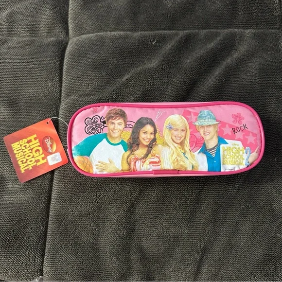 NWT Y2K Disney High School Musical 2 Pink Pencil Case