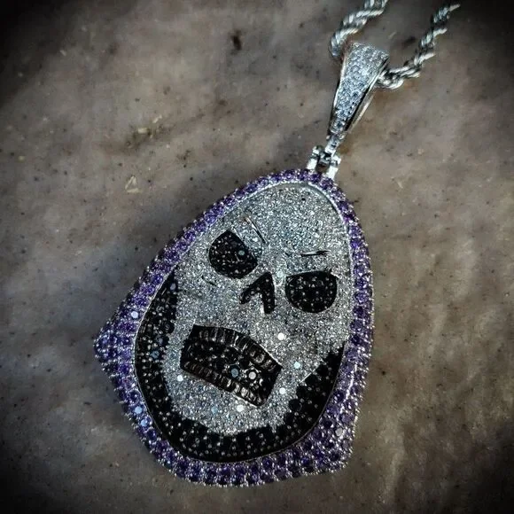 Iced out Grim Reaper Necklace