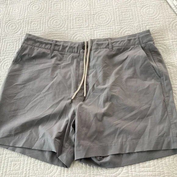 Faherty All Day Shorts Gray Size 36 Grey Casual Drawstring Pockets Performance L