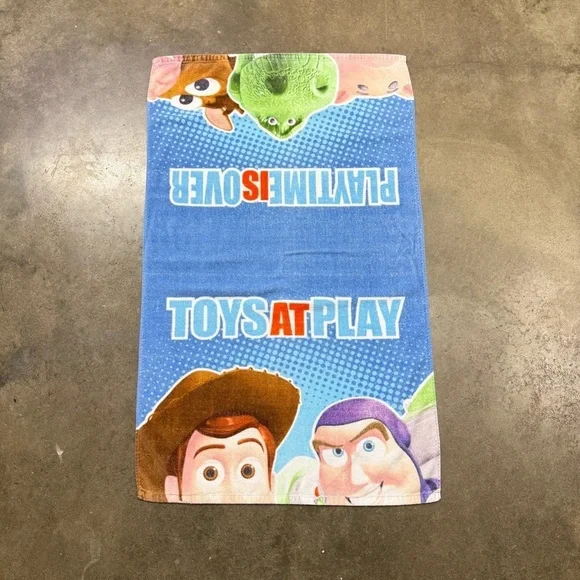 Vintage Toy Story “Toys at Play / Playtime Is Over” Towel Woody Buzz Rex
