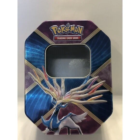Pokemon Trading Card Game Storage Box Tin Metal Case Salamencel Empty No Cards