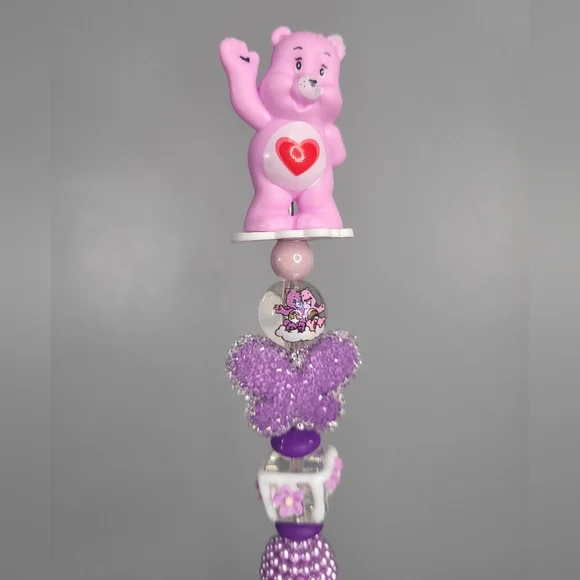 Share Bear Pencil from The Care Bears, Pink. Handmade.