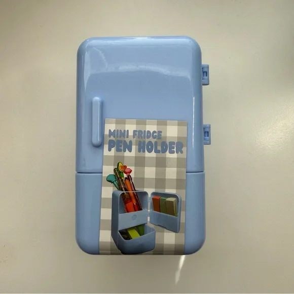 NWT Pale Blue Mini Fridge Pen Holder