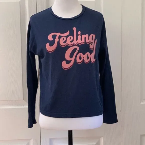Gymboree Feeling Good Navy Blue Long Sleeve Tshirt