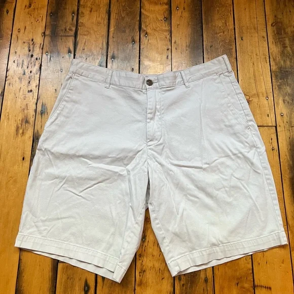 Faherty Shorts Mens 34 Khaki Chino Comfort Preppy Casual 9” Inseam Golf Classic