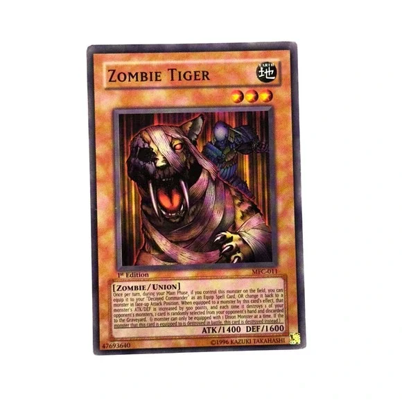 Yu-Gi-Oh! Trading Card Brown Zombie Tiger MFC-011 1st Edition Common