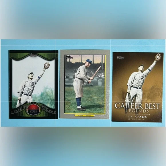 (3) 2009 Topps Ty Cobb Baseball Legend Trading Cards