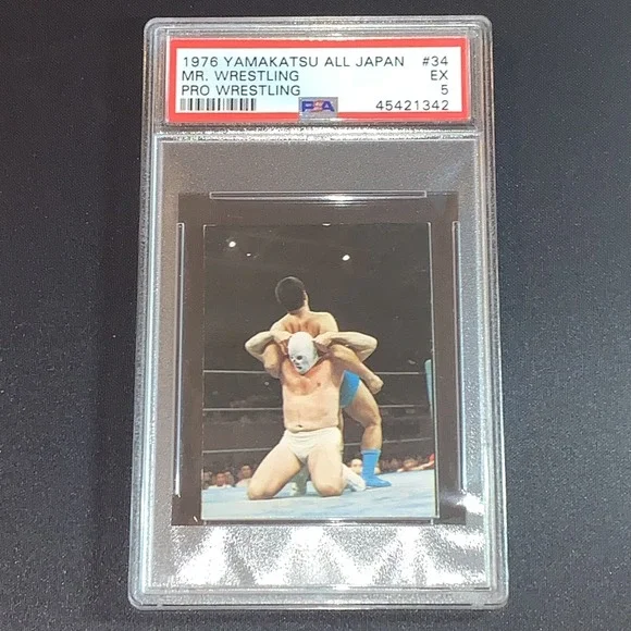 VTG 1976 Yamakatsu All Japan #34 Mr. Wrestling PSA 5 Pop 1 Japanese Wrestling