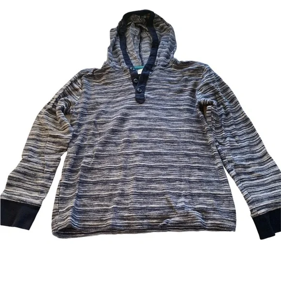 Gymboree hooded pullover shirt long sleeve 3 button front size medium 7-8