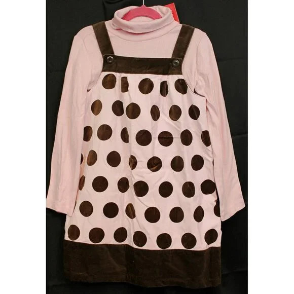 2008 Gymboree Sweeter Than Chocolate 5 Pc Outfit sz 7 NWT Dress Tights Pink Hair