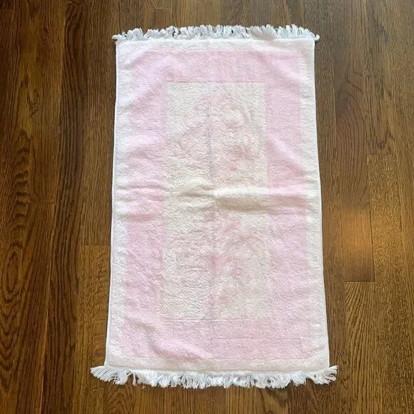 Vintage 60s Fieldcrest Imperial Collection pink‎ cotton small bath towel