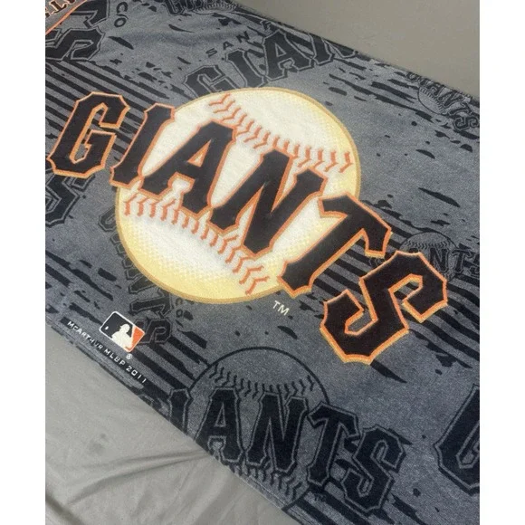 San Francisco Giants MLB Bath Towel 28x54 Gray Orange Cotton McArthur