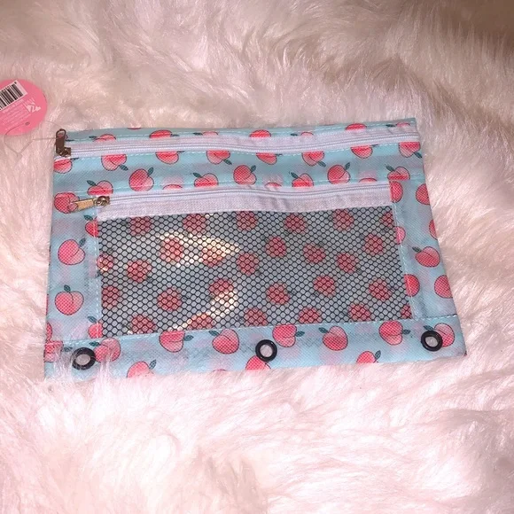 Peaches pencil pouch/ makeup bag