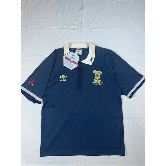 Scotland Retro Vintage‎ Umbro FiFA Italia 1990 Football Shirt UK Small W/ Tag