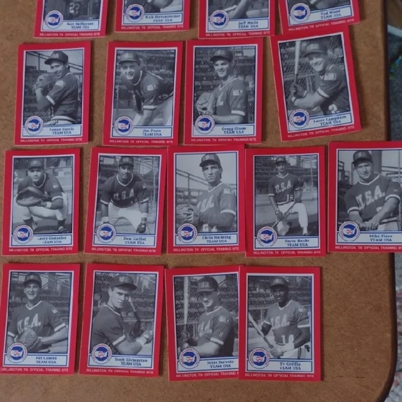 Official 1987 USA National Baseball Team Card Set