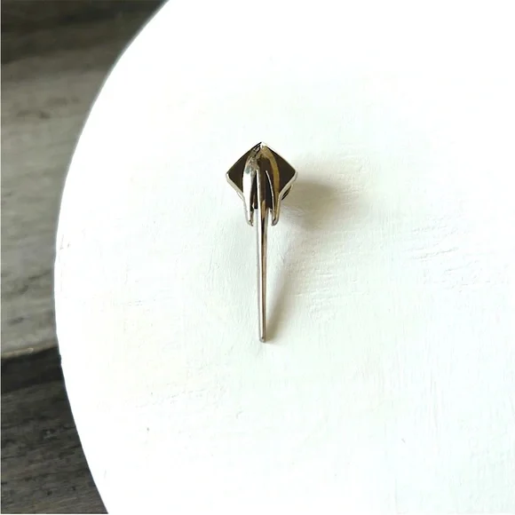 💸 5/20 Vintage 90s/Y2K Mini Silver-Tone Sting Ray Tie Pin Brooch