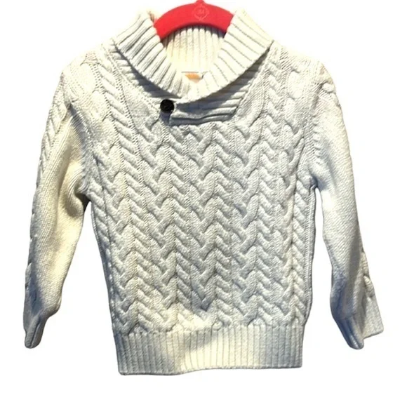 Gymboree Boy’s Fisherman’s Sweater Off White Size 18-24 months