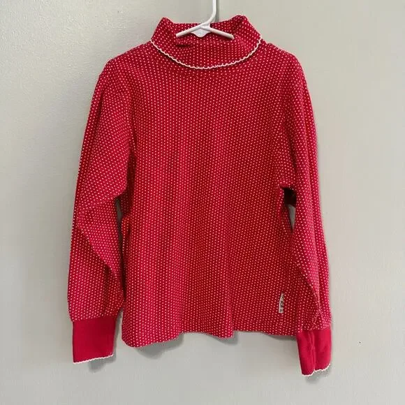 Vintage Gymboree Girls XL Long Sleeve Shirt Polka Dot Red Rainbow Tag Pullover