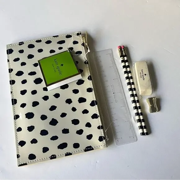 Kate Spade New York Flamingo Dot Pencil Pouch NWT