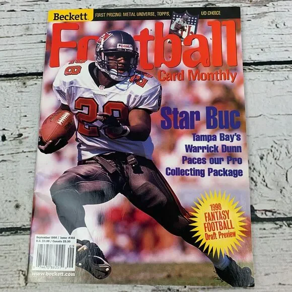 Beckett‎ Football Card Monthly Magazine Sept 1998 Fantasy Football Draft Preview