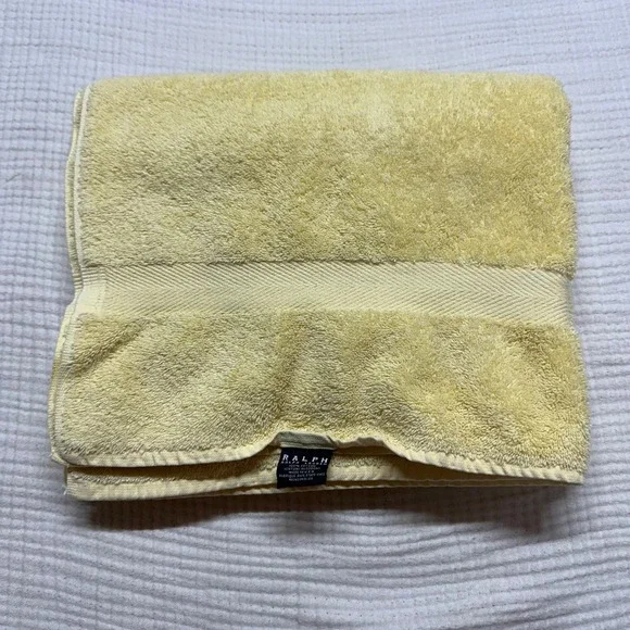 Vintage yellow Ralph Lauren Home Collection Bath Towel 48