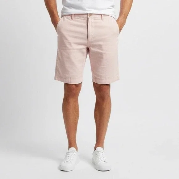 Faherty Men's Malibu Chino Shorts Linen Cotton Blend 9