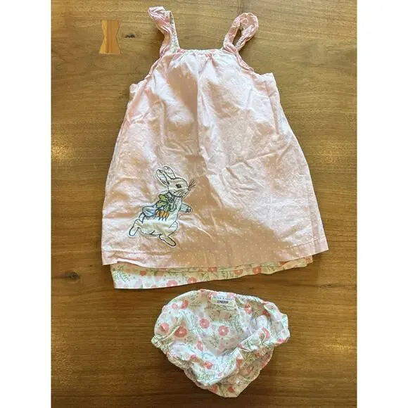 Gymboree Peter Rabbit 12-18 Month Dress & Diaper Cover
