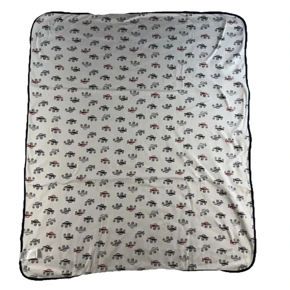 Gymboree‎ Lil' Monster Truck Cotton Baby Blanket Double Sided Reservable 35