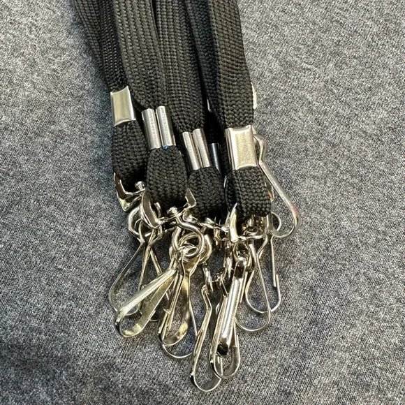Black Lanyard Bundle - Total of 11 lanyards- new