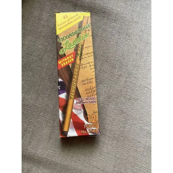 Dixon Ticonderoga Laddie Vintage HB #2 Pencil Real Wood 12 Pack‎ Pencils 13040
