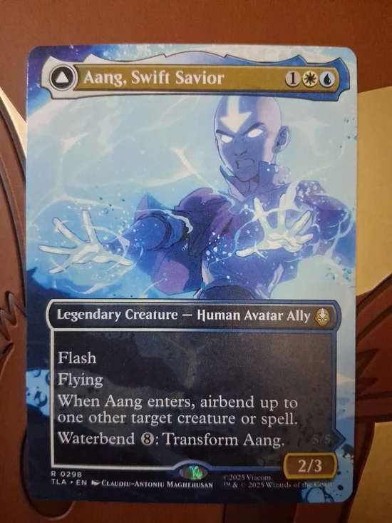 6 Avatar TLA Main Character Borderless & Showcase NM MTG Cards~Aang~Katara~Iroh