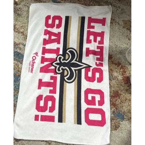 2 VINTAGE NEW ORLEANS SAINTS LET'S GO SAINTS! RALLY TOWEL