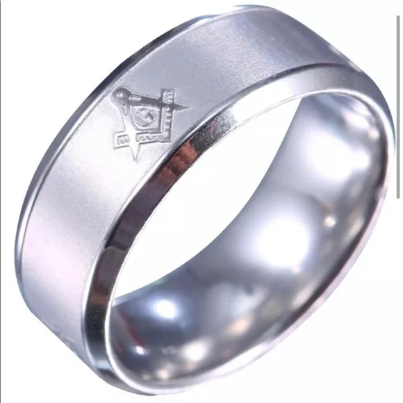 Stainless steel titanium Masonic ring very durable won’t turn or fade