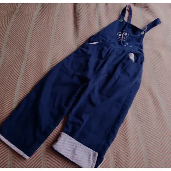 Vintage Gymboree Flower Power Embroidered Overalls Sz 3t Spring/Cottage