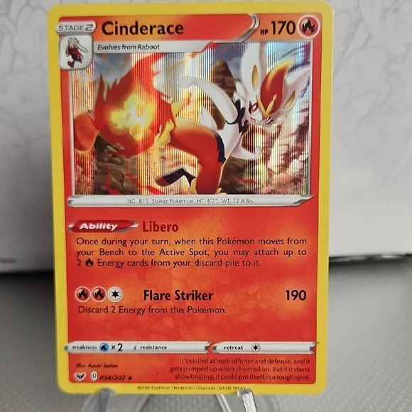 Cinderace 034/202 Pokemon TCG Holo Rare