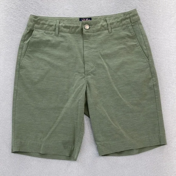 Faherty All Day 1.0 Shorts Mens 30 Green Stretch Drawstring Preppy Casual Travel