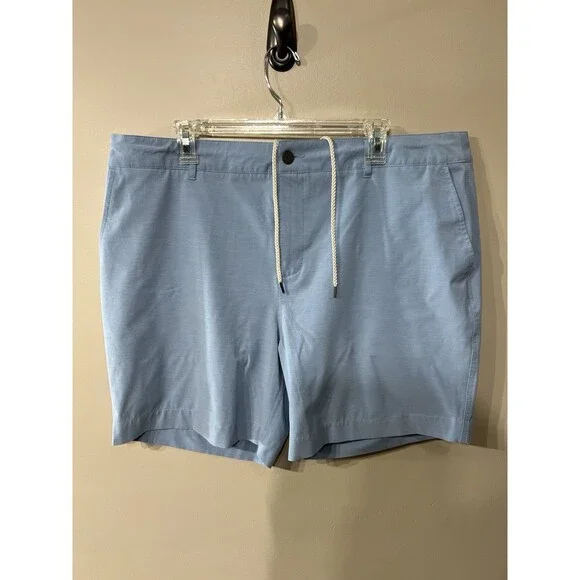 Faherty All Day Shorts Men's 38 Summer Light Blue Performance Stretch Golf