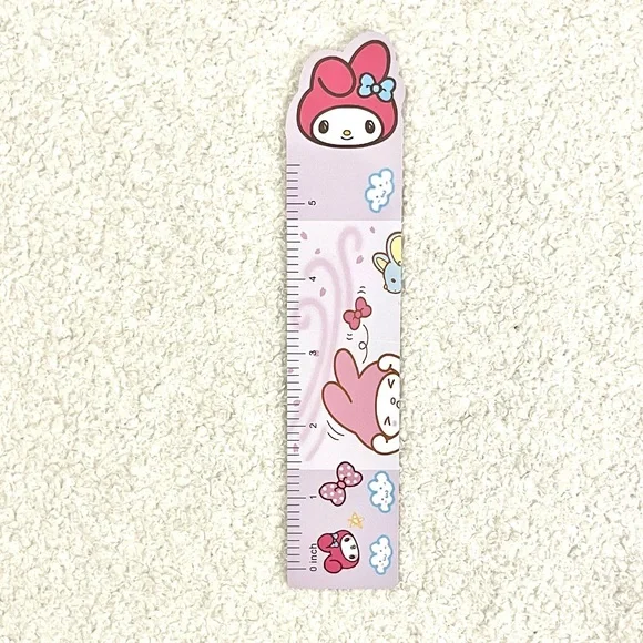 🏷️ Sanrio My Melody kawaii pink 5.5” metal ruler