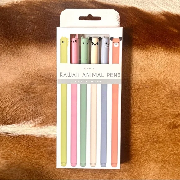 🏷️🎉🆕 kawaii cat black ink pens set of 6