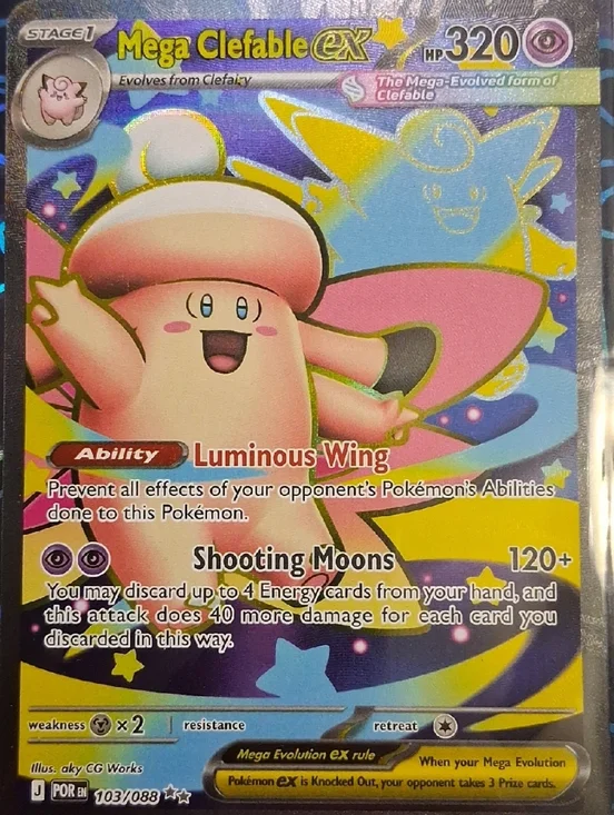 Mega Clefable EX 103/088 Ultra Rare Holo Perfect Order NM