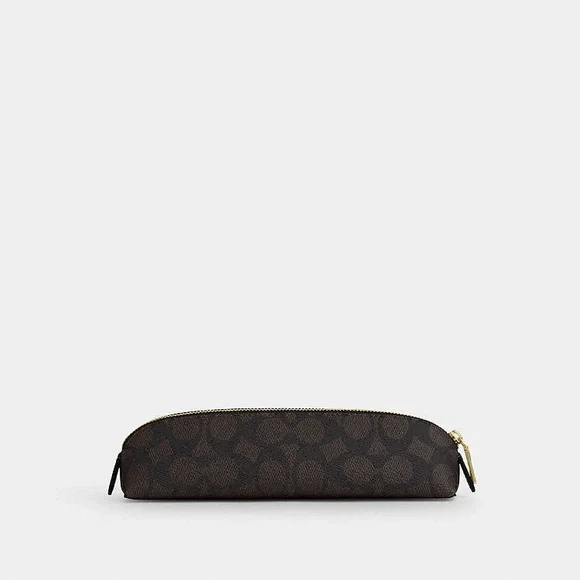 Coach Signature Brown Key Holder