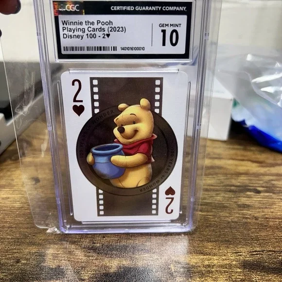 Winnie the Pooh Disney 100 Playing Card 2 of Hearts‎ CGC 10 Gem Mint